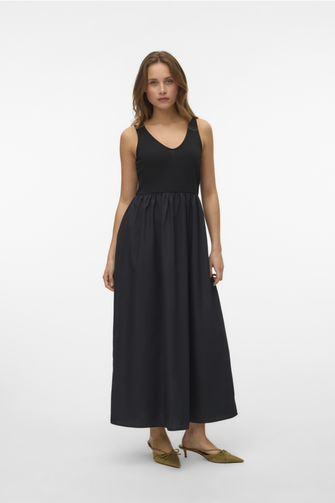 VMVALLY SL LONG BOW DRESS JRS NOOS 10338847 Black